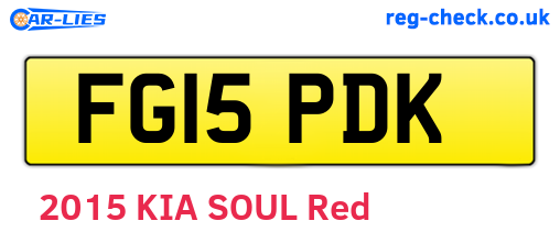 FG15PDK are the vehicle registration plates.