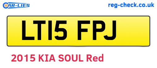 LT15FPJ are the vehicle registration plates.