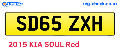 SD65ZXH are the vehicle registration plates.