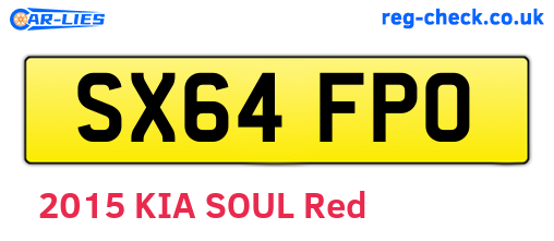 SX64FPO are the vehicle registration plates.