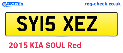 SY15XEZ are the vehicle registration plates.