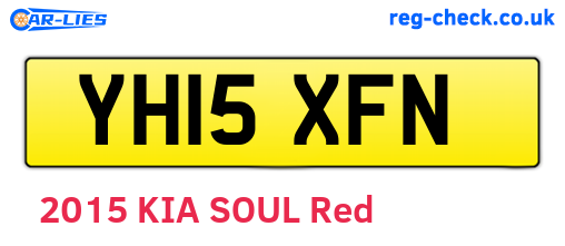 YH15XFN are the vehicle registration plates.