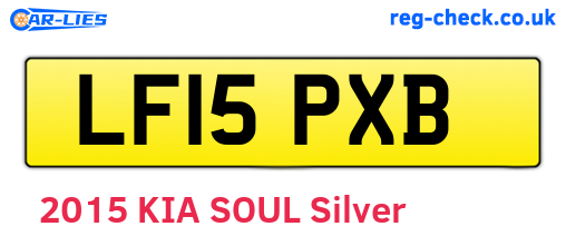 LF15PXB are the vehicle registration plates.