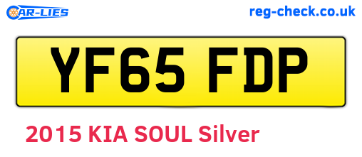 YF65FDP are the vehicle registration plates.