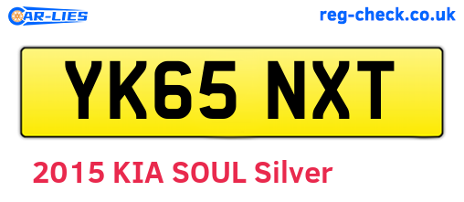 YK65NXT are the vehicle registration plates.