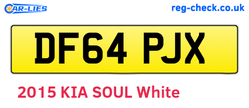 DF64PJX are the vehicle registration plates.