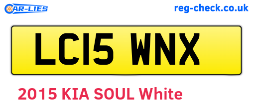 LC15WNX are the vehicle registration plates.