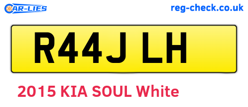 R44JLH are the vehicle registration plates.