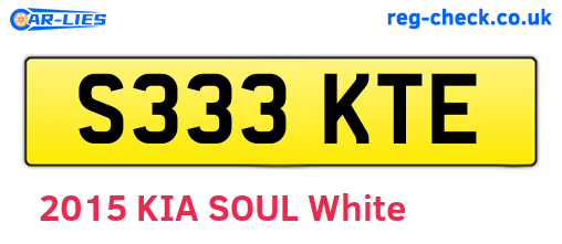 S333KTE are the vehicle registration plates.