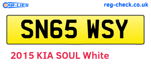 SN65WSY are the vehicle registration plates.