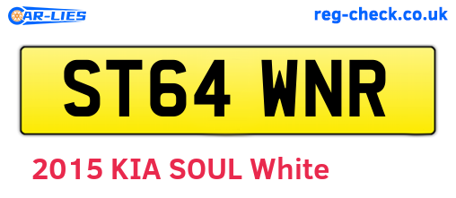 ST64WNR are the vehicle registration plates.