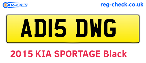AD15DWG are the vehicle registration plates.