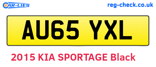 AU65YXL are the vehicle registration plates.