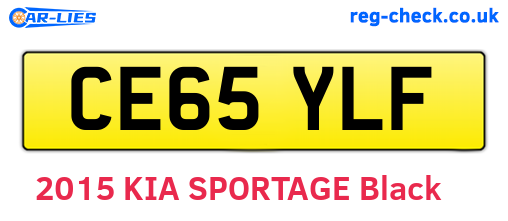 CE65YLF are the vehicle registration plates.
