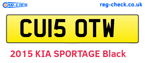 CU15OTW are the vehicle registration plates.