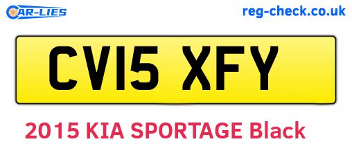 CV15XFY are the vehicle registration plates.