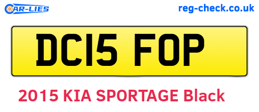 DC15FOP are the vehicle registration plates.