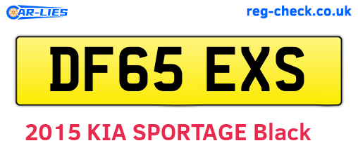 DF65EXS are the vehicle registration plates.