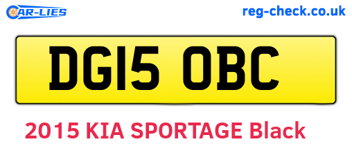 DG15OBC are the vehicle registration plates.