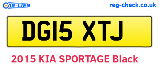DG15XTJ are the vehicle registration plates.