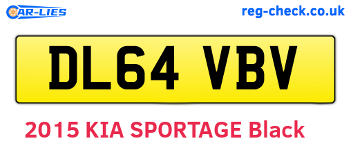 DL64VBV are the vehicle registration plates.