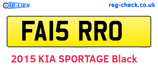 FA15RRO are the vehicle registration plates.