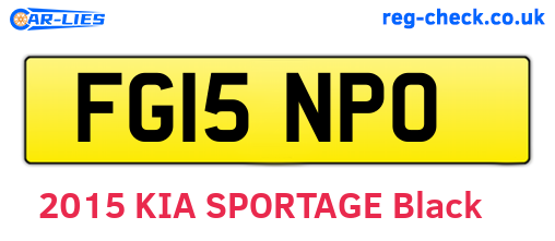 FG15NPO are the vehicle registration plates.