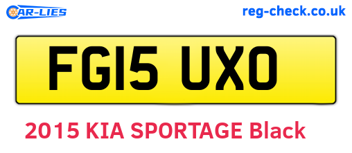 FG15UXO are the vehicle registration plates.