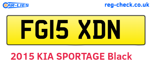 FG15XDN are the vehicle registration plates.