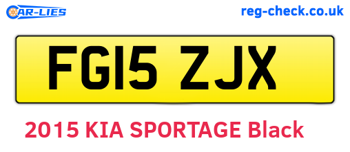 FG15ZJX are the vehicle registration plates.
