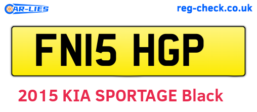 FN15HGP are the vehicle registration plates.