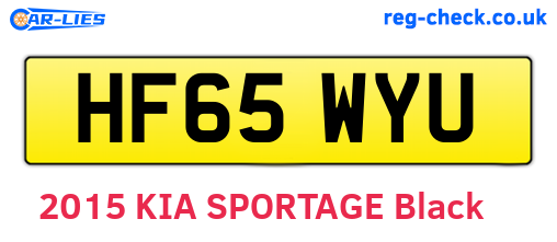 HF65WYU are the vehicle registration plates.