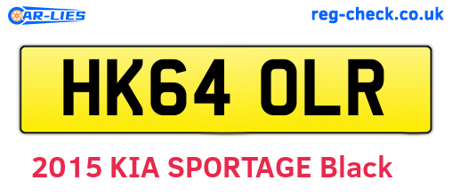 HK64OLR are the vehicle registration plates.