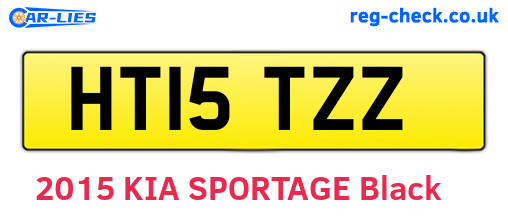 HT15TZZ are the vehicle registration plates.