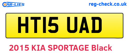 HT15UAD are the vehicle registration plates.