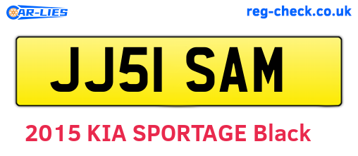 JJ51SAM are the vehicle registration plates.