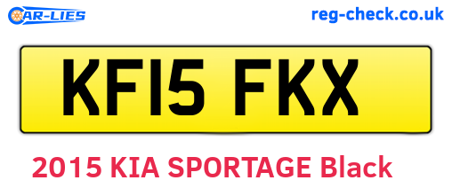 KF15FKX are the vehicle registration plates.