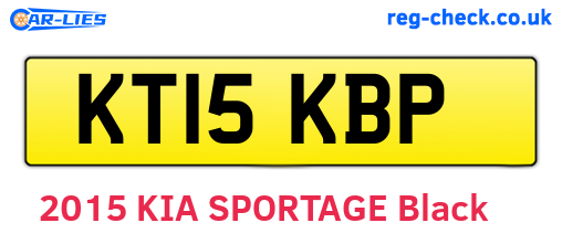 KT15KBP are the vehicle registration plates.
