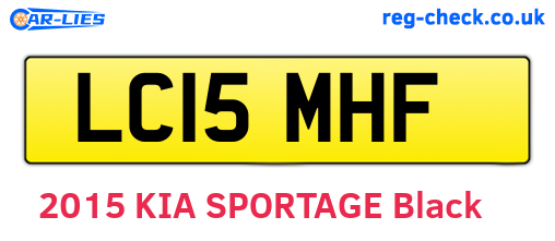 LC15MHF are the vehicle registration plates.