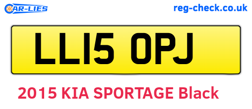 LL15OPJ are the vehicle registration plates.