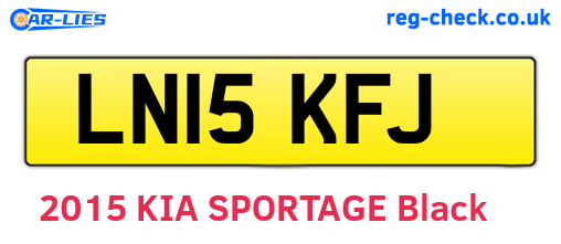 LN15KFJ are the vehicle registration plates.