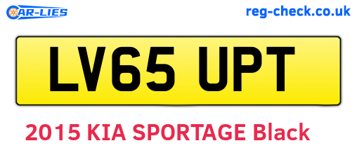 LV65UPT are the vehicle registration plates.
