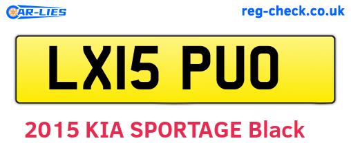 LX15PUO are the vehicle registration plates.