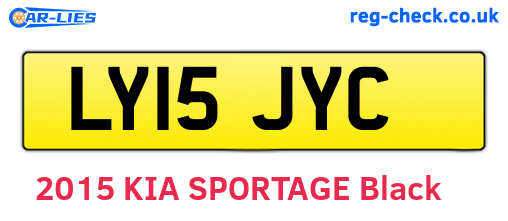 LY15JYC are the vehicle registration plates.