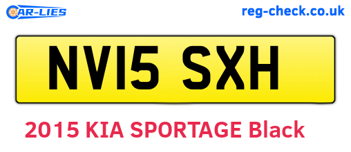 NV15SXH are the vehicle registration plates.