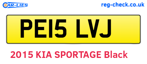 PE15LVJ are the vehicle registration plates.