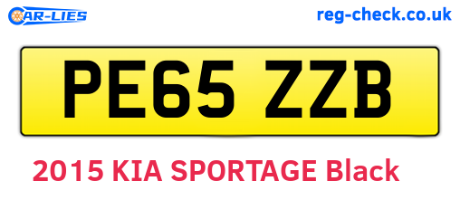 PE65ZZB are the vehicle registration plates.
