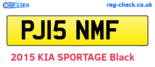 PJ15NMF are the vehicle registration plates.