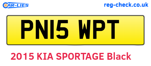 PN15WPT are the vehicle registration plates.