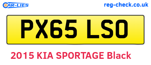 PX65LSO are the vehicle registration plates.